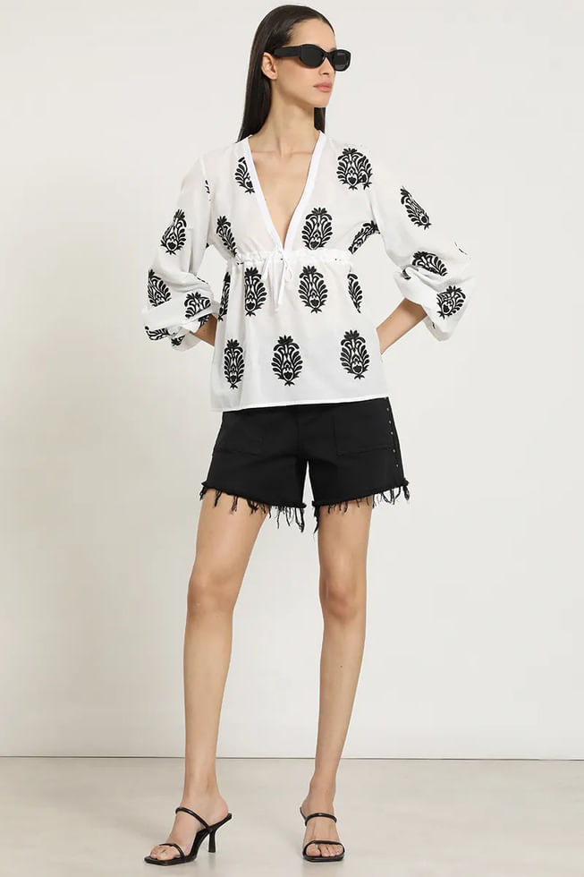 LIOLA Blusa m-l c-bordado liola