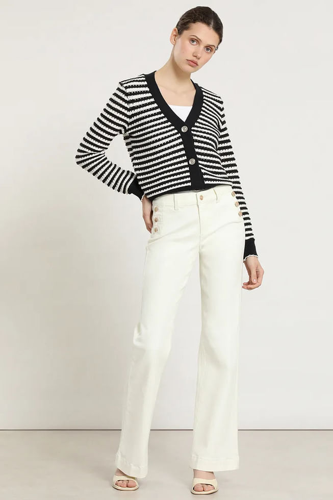 LIOLA Jeans tiro alto c-botones marinero liola