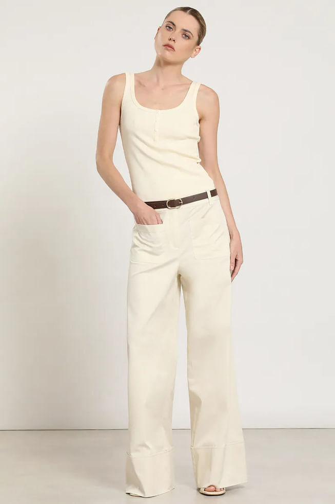 LIOLA Pantalon palazzo con bolsillo frontal  liola